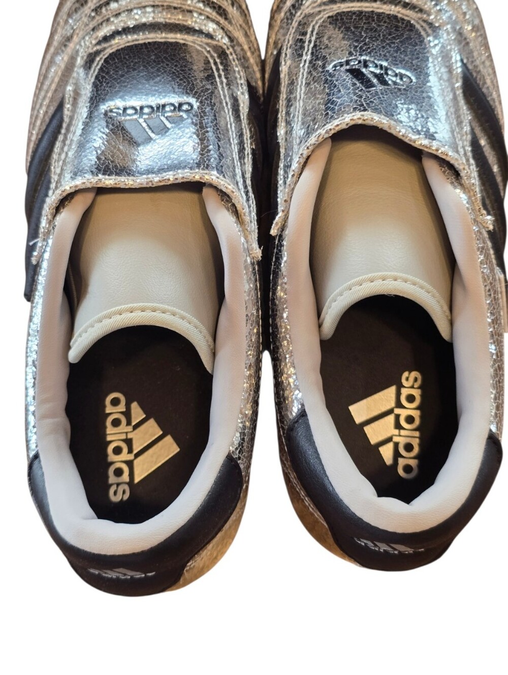 Adidas Taekwondo Metallic Silver Black Sneakers 7.5 - Picture 8 of 13
